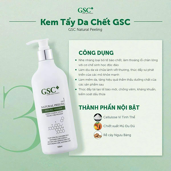Đặc điểm kem tẩy da chết gsc